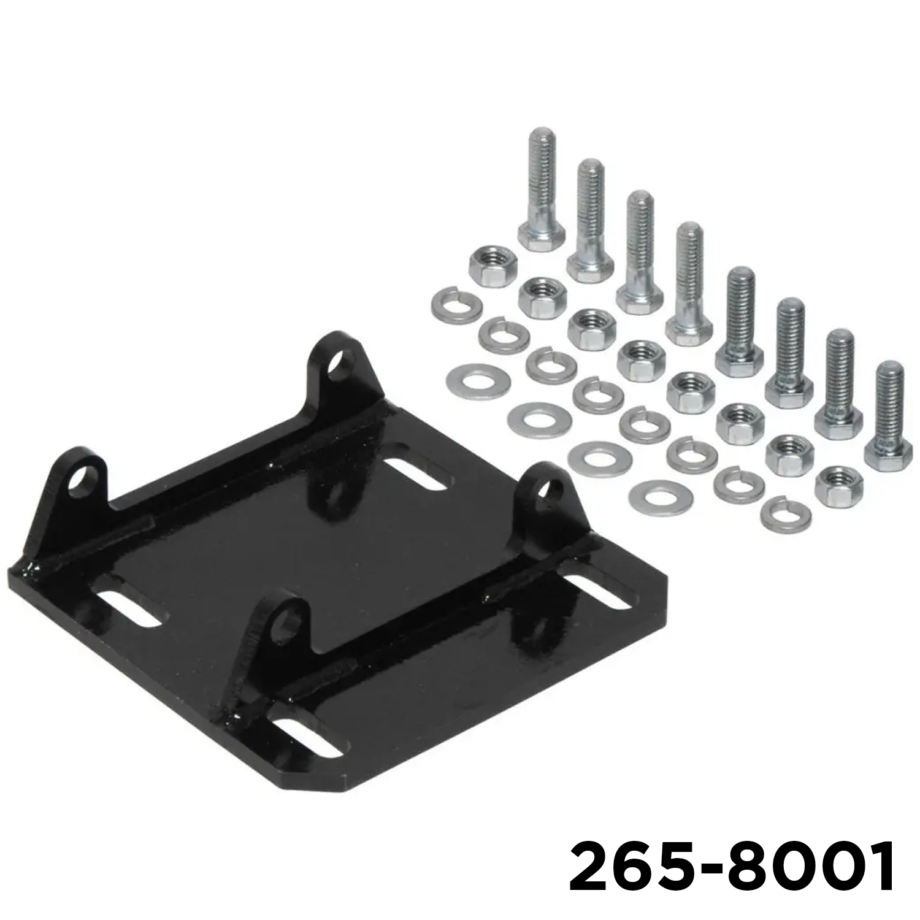 Air Components 265-8001 York-to-Sanden A/C compressor conversion mount plate for adapting a York bracket to a Sanden SD-series compressor.