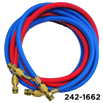 Robinair Recovery Machine Charging Hoses 96" Red/Blue W/Adapters