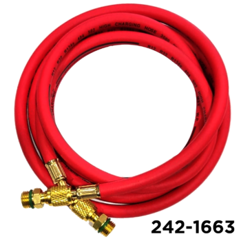 Robinair Recovery Machine Charging Hose 96" Red W/Adapters