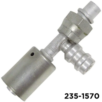 Beadlock Fitting Straight R134a 16mm Service Port #8 Female Oring X #6 Hose / Made To Order
