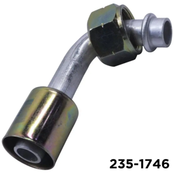 Beadlock Fitting 90 Degree Metric 27mm Female Oring x #10 Hose