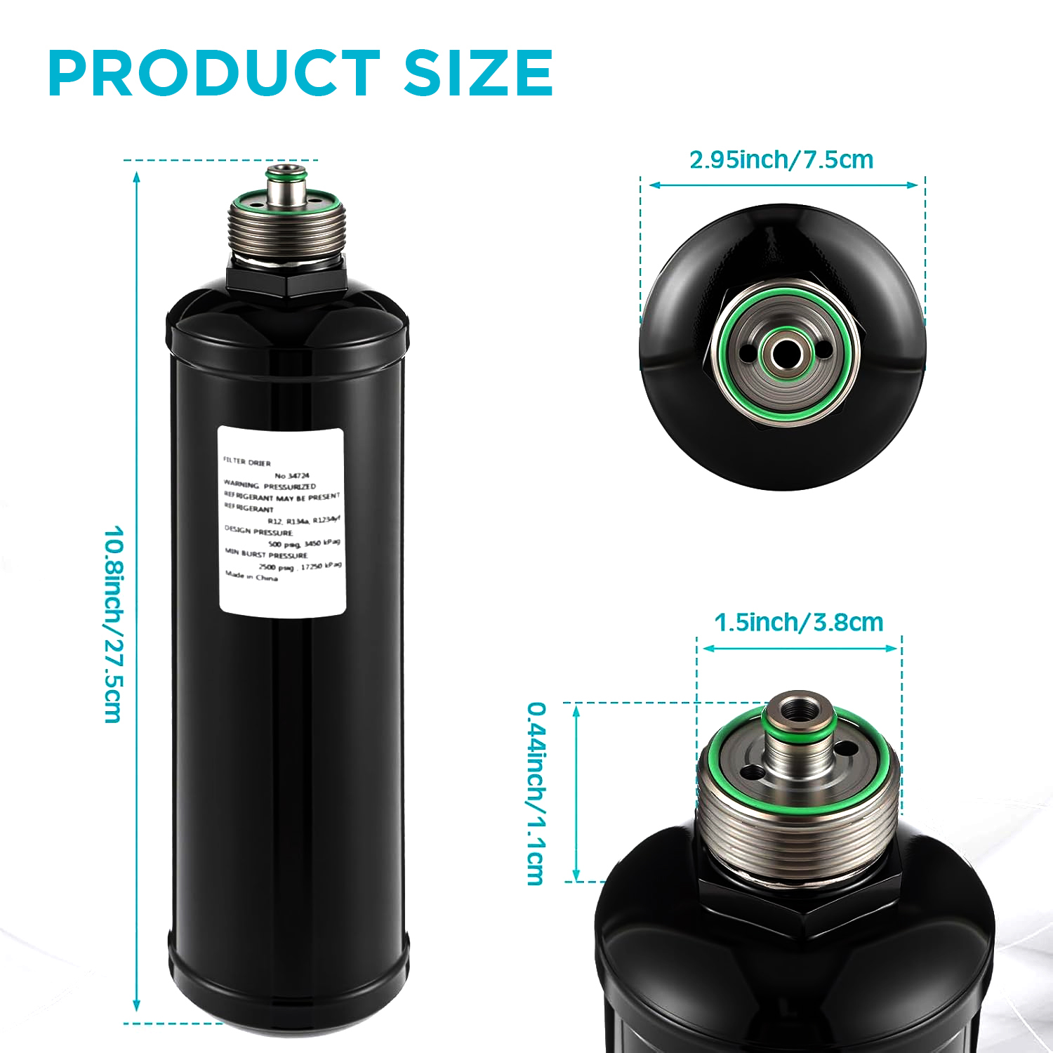 ROBINAIR Aftermarket Recovery/Recycling Filter With Fluoro-Dye Retro Lube & Vacuum Pump Oil
