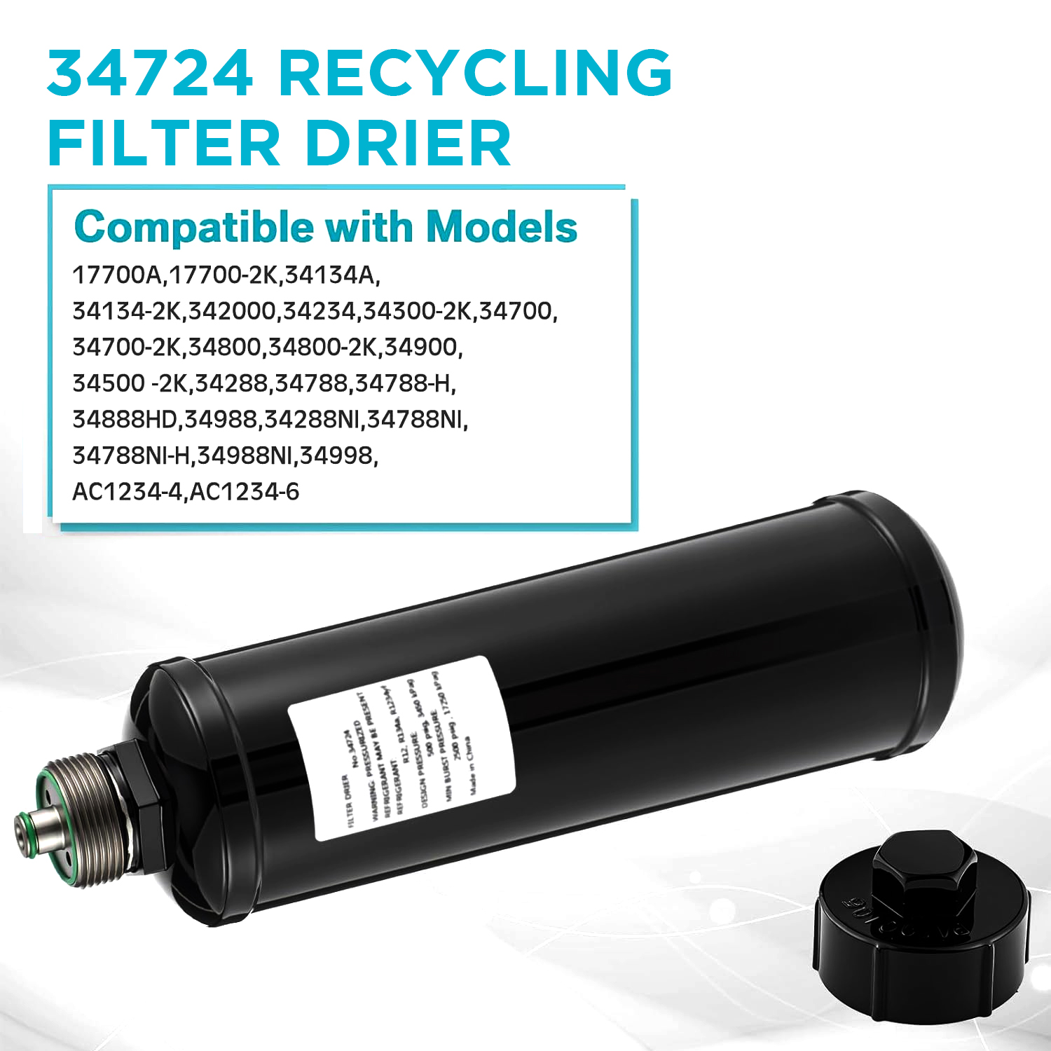 ROBINAIR Aftermarket Recovery/Recycling Filter With Fluoro-Dye Retro Lube & Vacuum Pump Oil