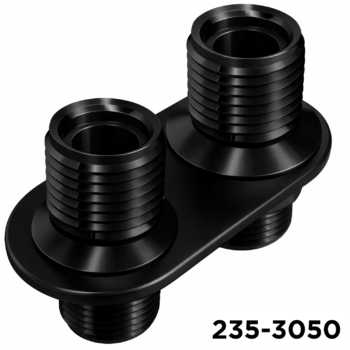 Bulkhead Fitting (Heater) #10, #10 Rectangle 2 Hole W/Fittings