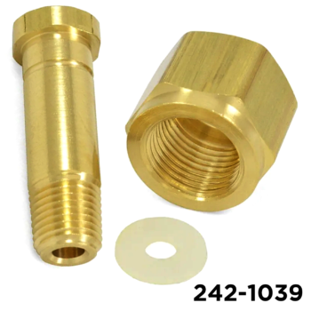 CGA320 Carbon Dioxide Regulator Nut & 2" Nipple & Washer