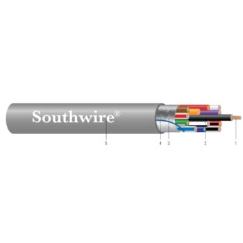 16/2 Shielded Stranded Mini-Split Cable — 16 AWG 2-Conductor CL3 300V, Gray