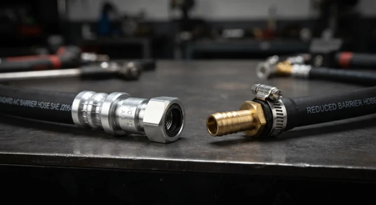 Beadlock vs. barbed A/C fittings