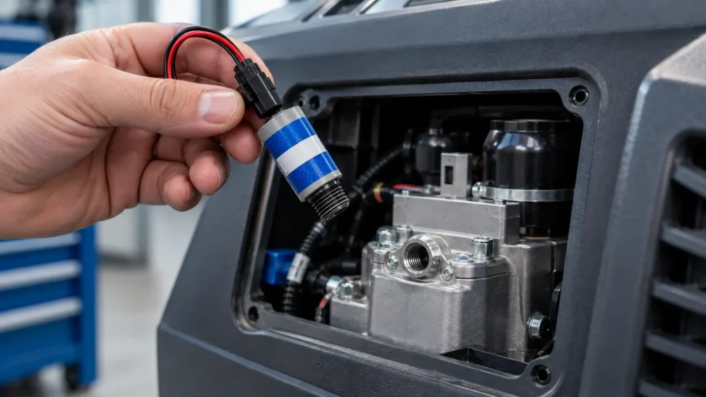 An R-1234yf recovery machine's oxygen sensor is a consumable that lasts roughly two years — and most machines warn before it locks out recovery and
charging. Here is what that warning looks like, why sensors wear out, and when to order a replacement before it stops a job in progress.